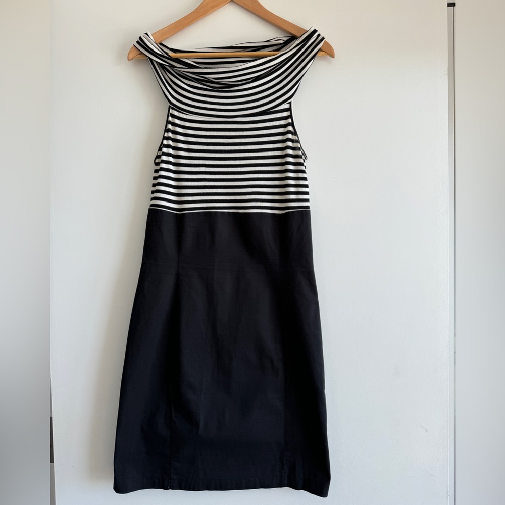 Italian fitted dress black & white